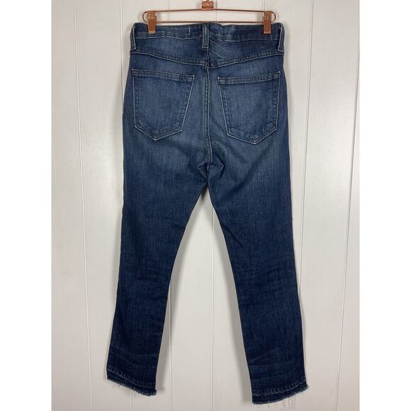 AMO Jeans Womens Babe Into the Blue High Rise Button Fly Cropped Jeans Size 26 - Picture 6 of 9